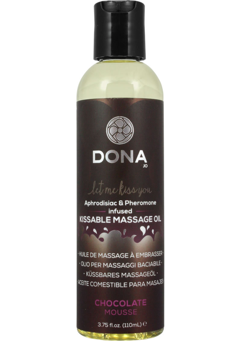 Dona Aphrodisiac And Pheromone Infused Kissable Massage Oil Chocolate Mousse 3.75oz